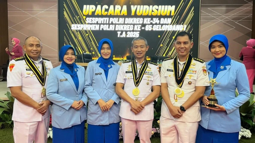 Tiga Pamen TNI AL Lulus Sespimpti Polri Dikreg ke-34 Gelombang I 2025