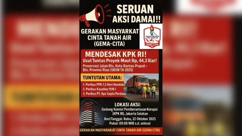 GEMA-CITA Desak KPK RI Usut Proyek Rp44 Miliar PT ASP
